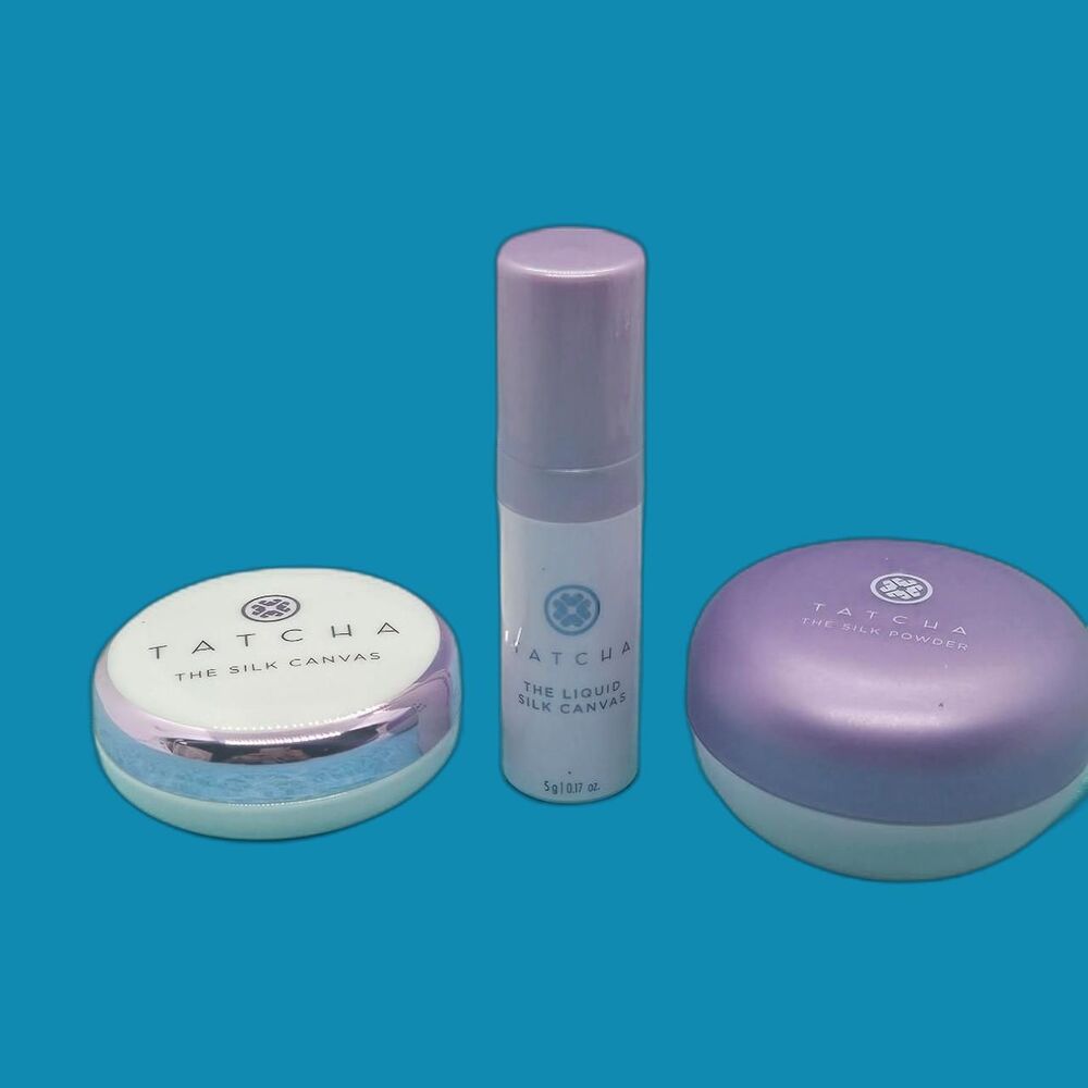 Tatcha Silk Powder , Silk Canvas Primer , Liquid Primer  Travel Size Bundle New